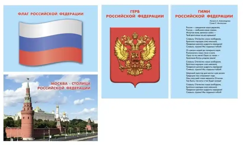Набор плакатов с символикой школы